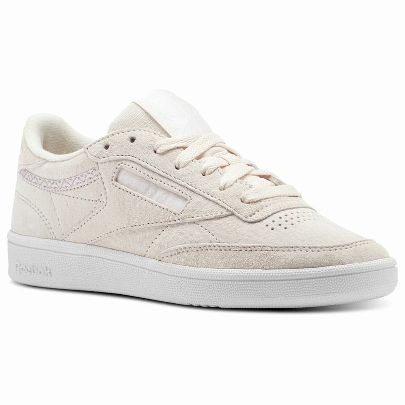 Reebok Club C 85 Trim Nubuck Tenisky Damske - Ruzove RJ8874OE